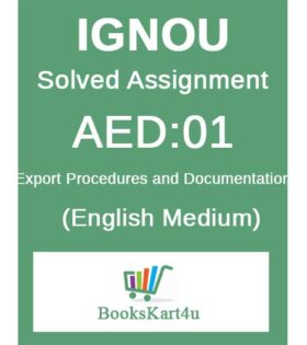 IGNOU AED-01 Solved Assignment 2021-22