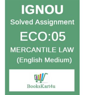 IGNOU ECO-05 Solved Assignment 2020-21
