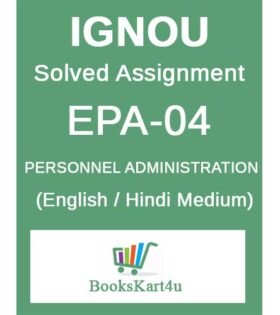 IGNOU EPA-04 Solved Assignment 2020-21
