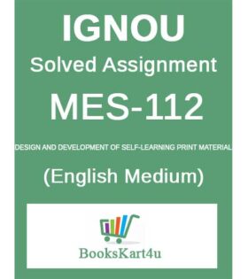 IGNOU MES-112 Solved Assignment 2021