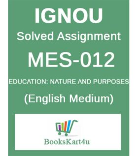 IGNOU MES-012 Solved Assignment 2025