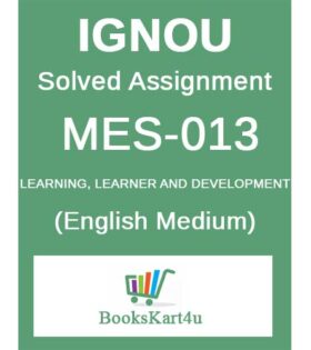 IGNOU MES-013 Solved Assignment 2025