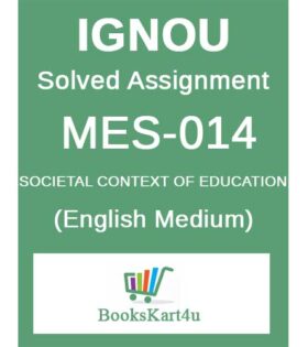 IGNOU MES-014 Solved Assignment 2025