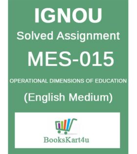 IGNOU MES-015 Solved Assignment 2025