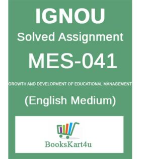 IGNOU MES-041 Solved Assignment 2021