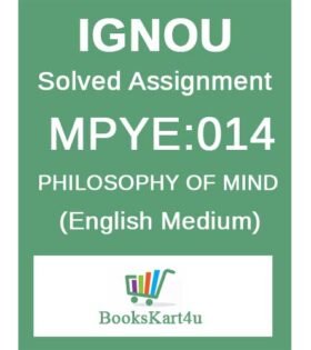 IGNOU MPYE-014 Solved Assignment 2021-22