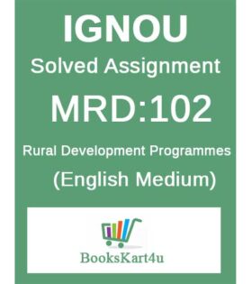 IGNOU MRD-102 Solved Assignment 2021-22