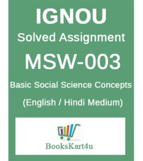 IGNOU MSW-003 Solved Assignment 2020-21