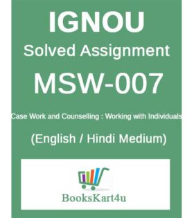 IGNOU MSW-007 Solved Assignment 2020-21