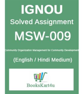 IGNOU MSW-009 Solved Assignment 2020-21