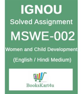 IGNOU MSWE-002 Solved Assignment 2020-21