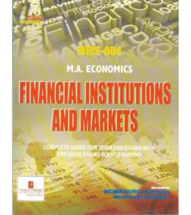 IGNOU MECE-004 Financial Institutions and Markets