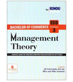 IGNOU ECO-3 Management Theory