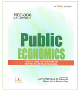 IGNOU MEC-006 Public Economics