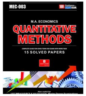 IGNOU MEC-003 Quantitative Methods