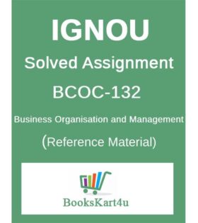 IGNOU BCOC 132 Solved Assignment