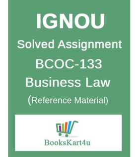 IGNOU BCOC133 Solved Assignment