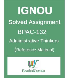 IGNOU BPAC 132 Solved Assignment