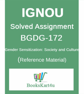 IGNOU BGDG 172 Solved Assignment