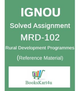 IGNOU MRD-102 PGDRD Assignment