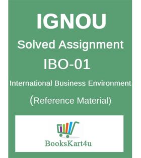 IGNOU PGDIBO-1 Assignment
