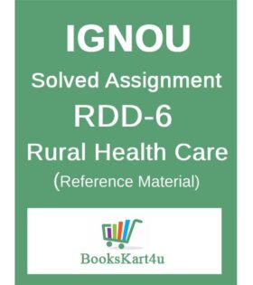 IGNOU RDD6 PGDRD Assignment