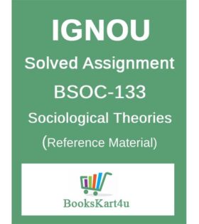 IGNOU BSOC133 Solved Assignment