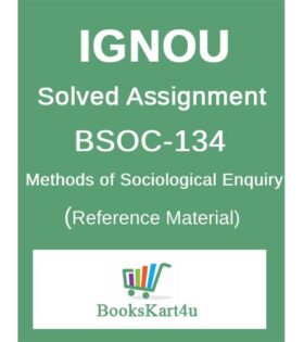 IGNOU BSOC134 Solved Assignment