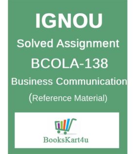 IGNOU BCOLA-138