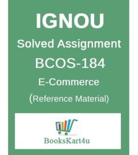 IGNOU BCOS184 Solved Assignment